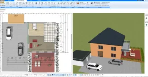 Grundriss in der 2D-Ansicht erstellen (erstellt mit Plan7Architekt)