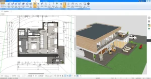 Grundrissentwurf eines Energiesparhauses mit Plan7Architekt