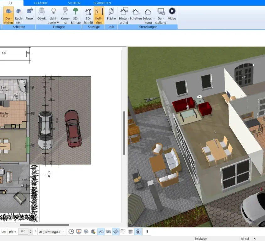 Grundrissmodul starten Auswahl und Anpassung einer Standardvorlage im Plan7Architekt