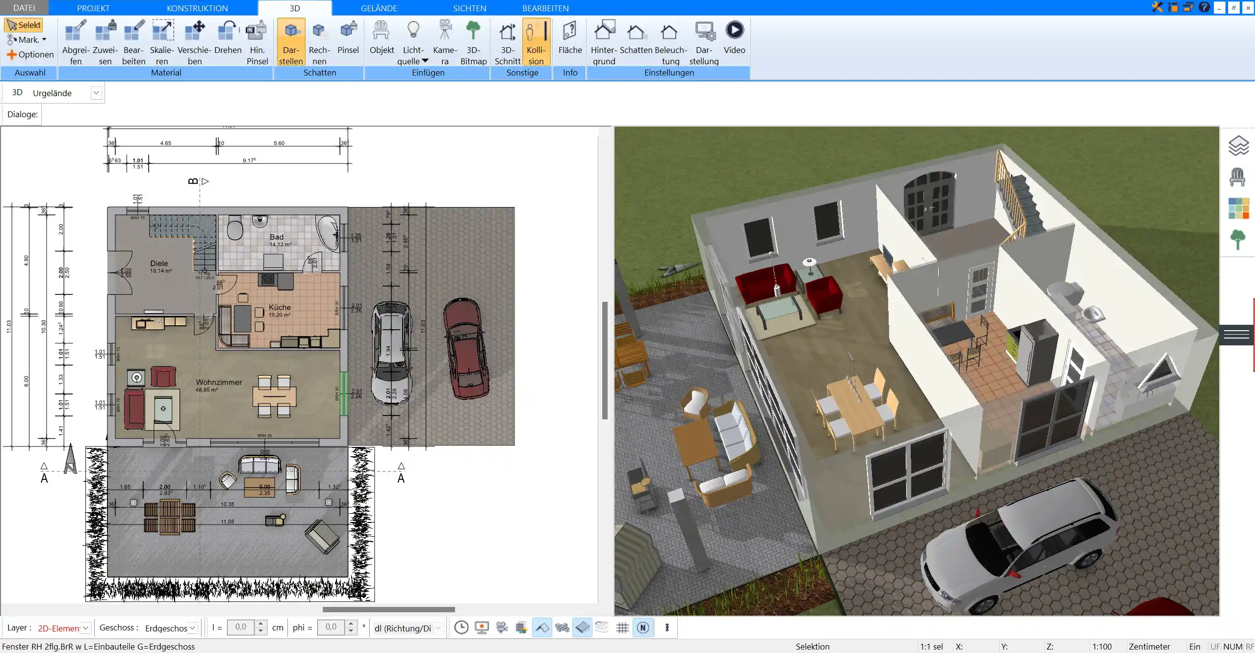 Grundrissmodul starten Auswahl und Anpassung einer Standardvorlage im Plan7Architekt