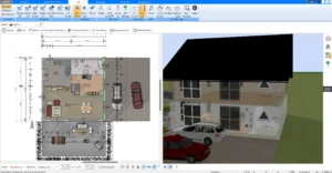 Grundrissplanung eines autarken Hauses – Erstellt mit dem Plan7Architekt