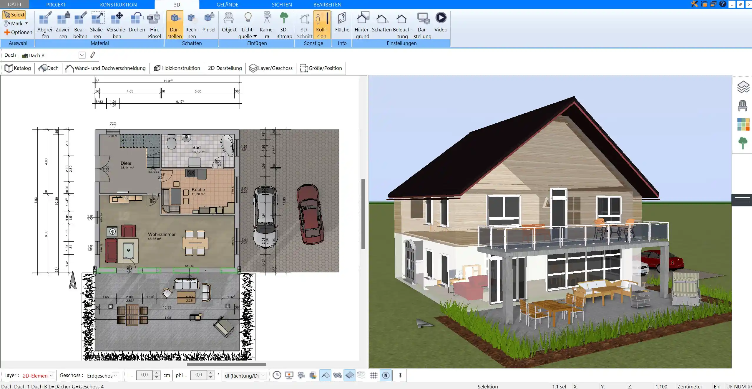 Grundrissplanung in 2D – einfache und intuitive Bedienung mit Plan7Architekt