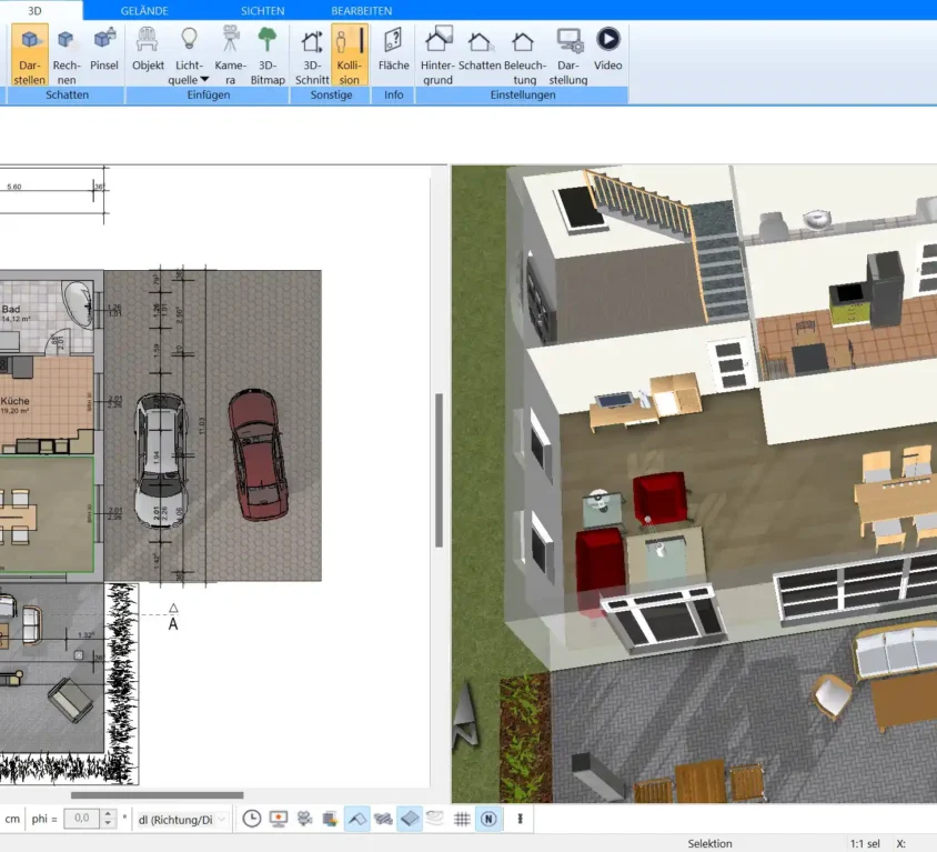 Mediterranes Haus – Grundrissplanung mit Plan7Architekt