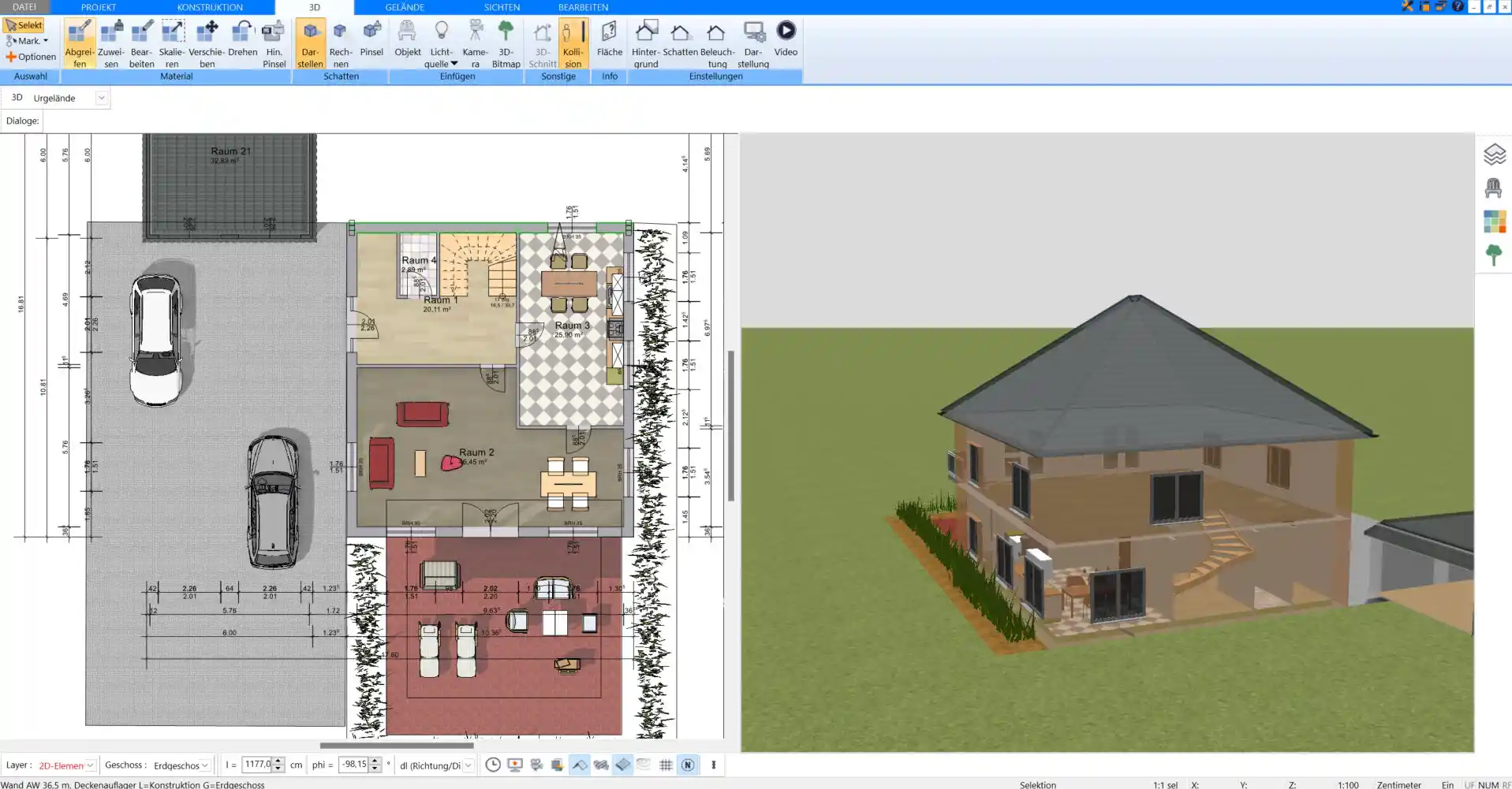 Planung eines Smart-Home-Systems zur Optimierung des Ressourcenverbrauchs – Erarbeitet mit Plan7Architekt