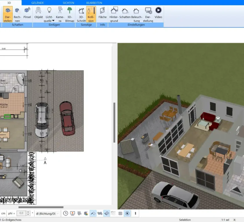 Professionelle Tiny House Grundrisse in 2D und 3D – erstellt mit Plan7Architekt