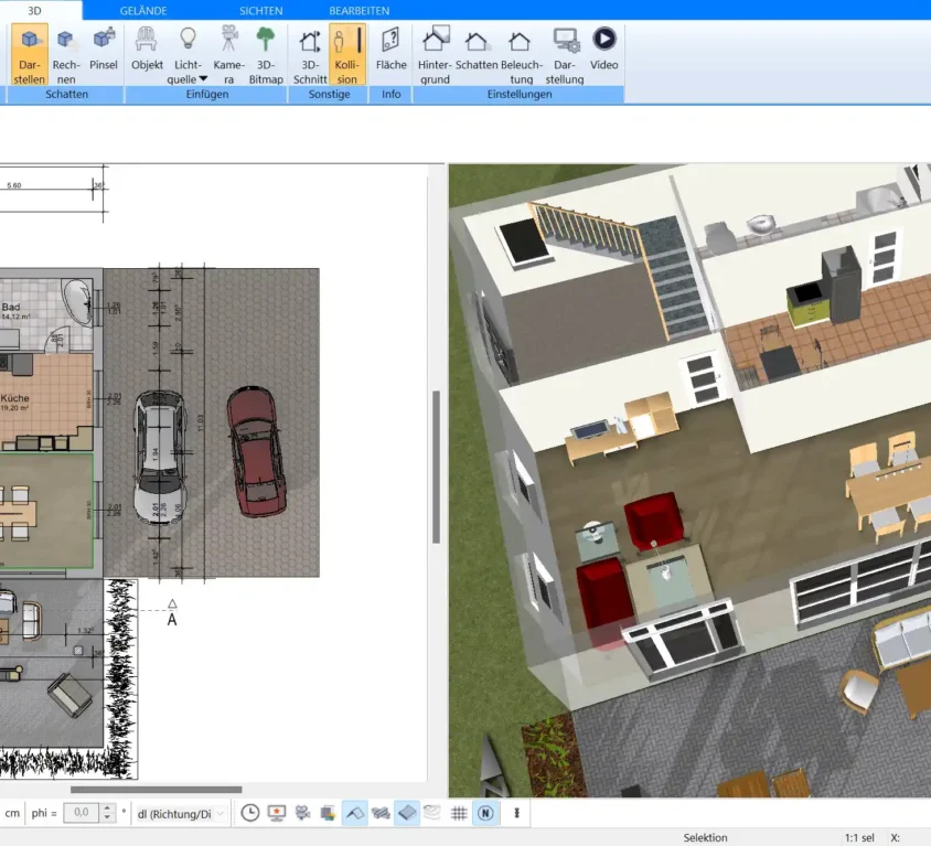 Projektstart im Plan7Architekt – Einrichtung eines neuen Projekts und Festlegung der Grundparameter wie Maße, Stockwerke und Raster