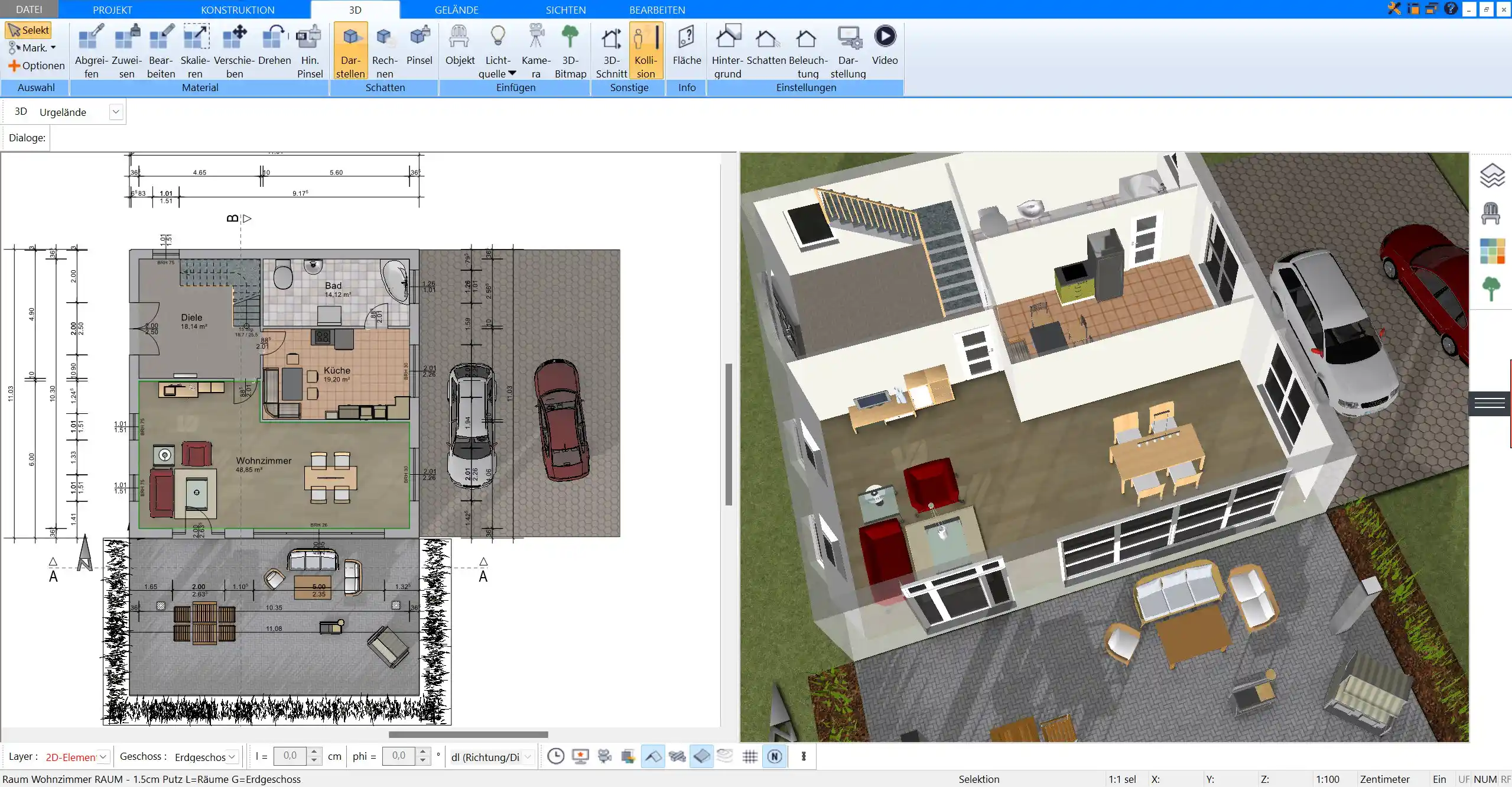 Projektstart im Plan7Architekt – Einrichtung eines neuen Projekts und Festlegung der Grundparameter wie Maße, Stockwerke und Raster