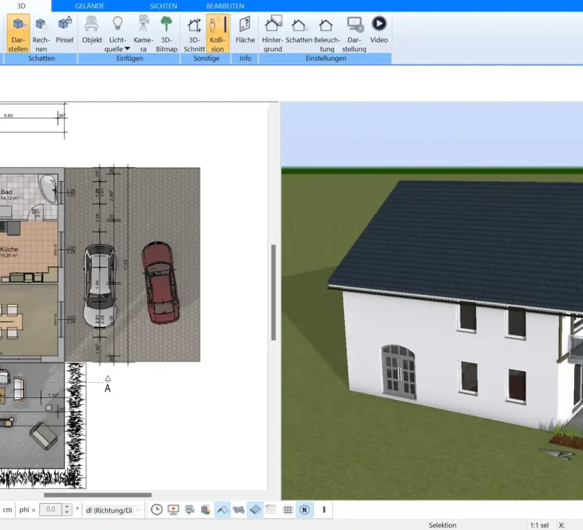 Projektstart in der Plan7Architekt-Software – Auswahl der Vorlagen und Etagenanzahl für den Grundriss