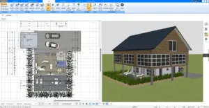 Visualisierung eines Architektenhaus-Grundrisses in 3D mit Plan7Architekt – präzise und individuell.