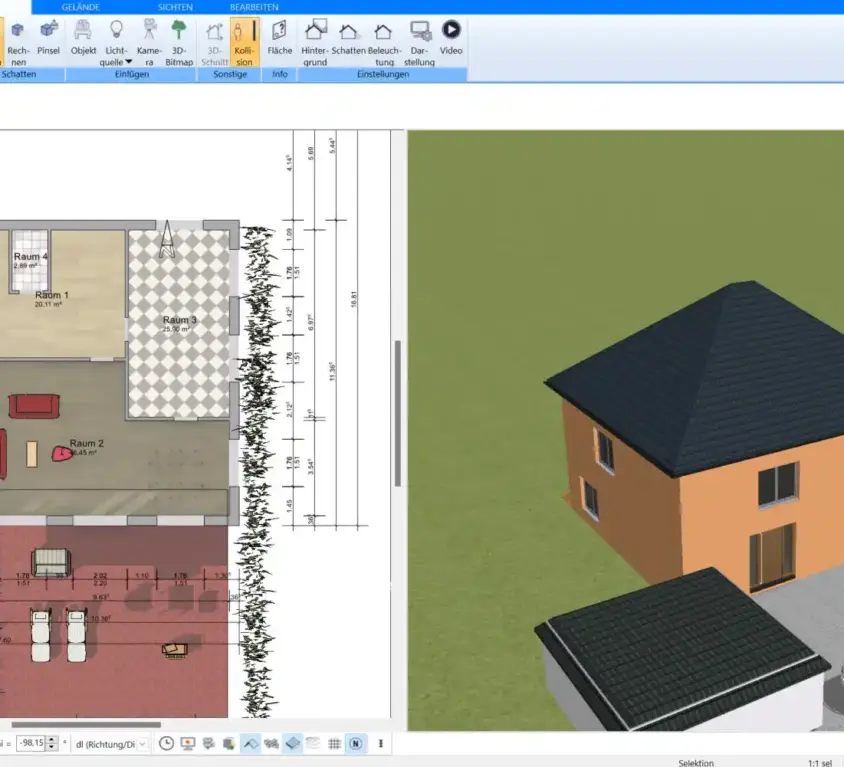 Großzügiger Erker im Kapitänshaus – perfekt geplant mit der Plan7Architekt-Software