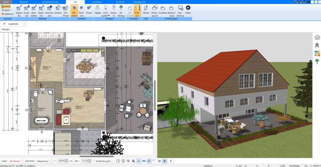 Parallel arbeiten in 3D & 2D arbeiten mit dem Plan7Architekt